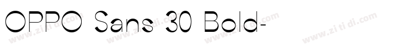 OPPO Sans 30 Bold字体转换